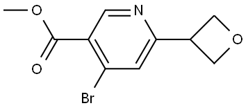 methyl 4-bromo-6-(oxetan-3-yl)nicotinate 化学構造式