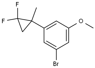 1-bromo-3-(2,2-difluoro-1-methylcyclopropyl)-5-methoxybenzene Structure