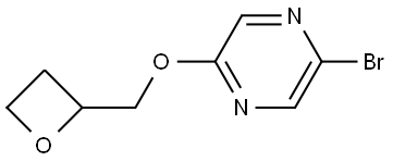 2-bromo-5-(oxetan-2-ylmethoxy)pyrazine Structure