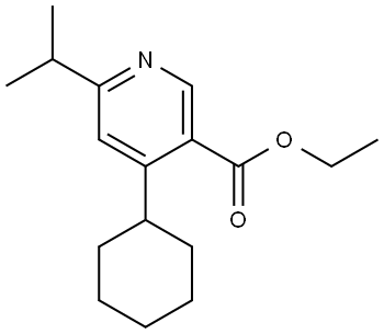 Ethyl 4-cyclohexyl-6-(1-methylethyl)-3-pyridinecarboxylate 结构式