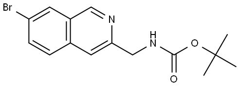 tert-butyl N-[(7-bromoisoquinolin-3-yl)methyl]carbamate Structure