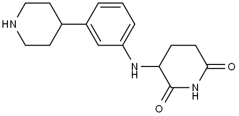 (±)-3-((3-(piperidin-4-yl)phenyl)amino)piperidine-2,6-dione Structure