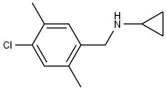 4-Chloro-N-cyclopropyl-2,5-dimethylbenzenemethanamine 结构式