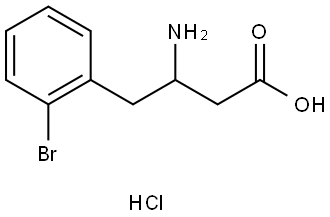 3-amino-4-(2-bromophenyl)butanoic acid hydrochloride Struktur