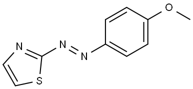 (E)-2-((4-甲氧基苯基)偶氮)噻唑, 267417-51-6, 结构式