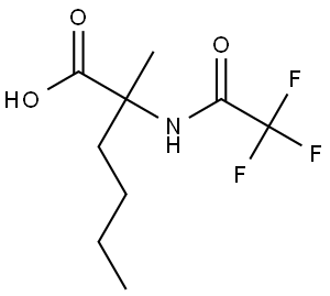 2-methyl-2-(2,2,2-trifluoroacetamido)hexanoic acid 化学構造式