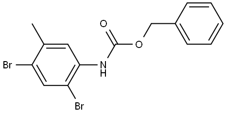 benzyl (2,4-dibromo-5-methylphenyl)carbamate,2680835-56-5,结构式