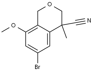 6-bromo-8-methoxy-4-methylisochromane-4-carbonitrile 结构式