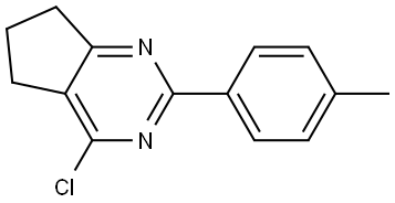 2-(4-Methylphenyl)-4-chloro-6,7-dihydro-5H-cyclopenta[d]pyrimidine,268557-89-7,结构式