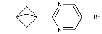 5-bromo-2-(3-methylbicyclo[1.1.1]pentan-1-yl)pyrimidine Struktur