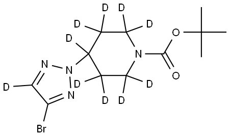 tert-butyl 4-(4-bromo-2H-1,2,3-triazol-2-yl-5-d)piperidine-1-carboxylate-2,2,3,3,4,5,5,6,6-d9 Structure