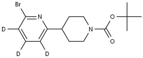 tert-butyl 4-(6-bromopyridin-2-yl-3,4,5-d3)piperidine-1-carboxylate Struktur