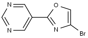 4-bromo-2-(pyrimidin-5-yl)oxazole Struktur