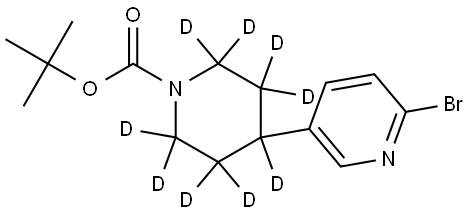 tert-butyl 4-(6-bromopyridin-3-yl)piperidine-1-carboxylate-2,2,3,3,4,5,5,6,6-d9,2697155-42-1,结构式