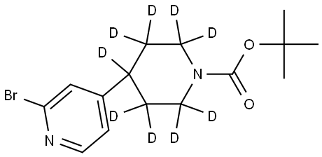 tert-butyl 4-(2-bromopyridin-4-yl)piperidine-1-carboxylate-2,2,3,3,4,5,5,6,6-d9 化学構造式