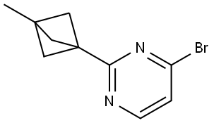 4-bromo-2-(3-methylbicyclo[1.1.1]pentan-1-yl)pyrimidine,2697155-66-9,结构式