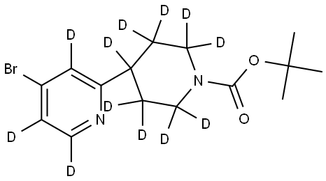 tert-butyl 4-(4-bromopyridin-2-yl-3,5,6-d3)piperidine-1-carboxylate-2,2,3,3,4,5,5,6,6-d9 Structure