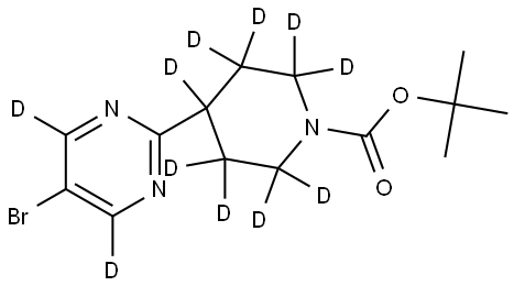 tert-butyl 4-(5-bromopyrimidin-2-yl-4,6-d2)piperidine-1-carboxylate-2,2,3,3,4,5,5,6,6-d9|