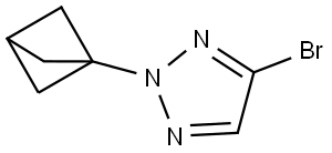 2-(bicyclo[1.1.1]pentan-1-yl)-4-bromo-2H-1,2,3-triazole Structure