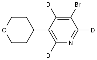 3-bromo-5-(tetrahydro-2H-pyran-4-yl)pyridine-2,4,6-d3 Structure