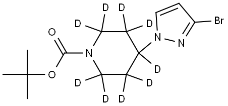 2697162-76-6 tert-butyl 4-(3-bromo-1H-pyrazol-1-yl)piperidine-1-carboxylate-2,2,3,3,4,5,5,6,6-d9