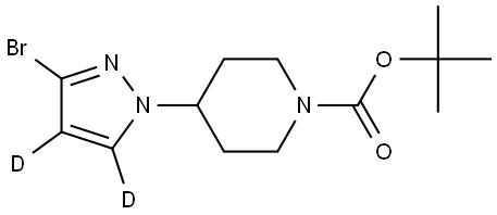 tert-butyl 4-(3-bromo-1H-pyrazol-1-yl-4,5-d2)piperidine-1-carboxylate|