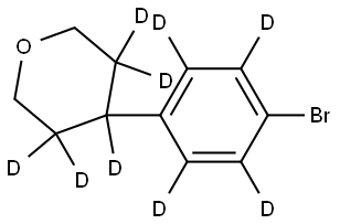 4-(4-bromophenyl-2,3,5,6-d4)tetrahydro-2H-pyran-3,3,4,5,5-d5 Structure
