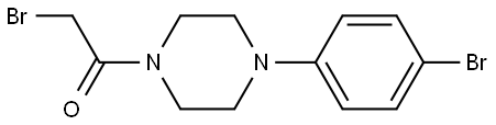 2-Bromo-1-[4-(4-bromophenyl)-1-piperazinyl]ethanone 结构式