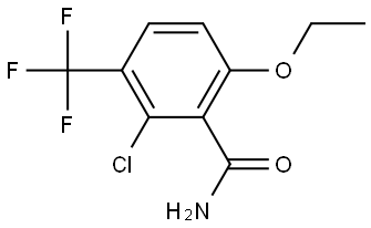 2-Chloro-6-ethoxy-3-(trifluoromethyl)benzamide 结构式