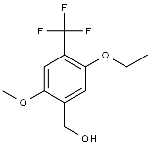 (5-ethoxy-2-methoxy-4-(trifluoromethyl)phenyl)methanol Structure