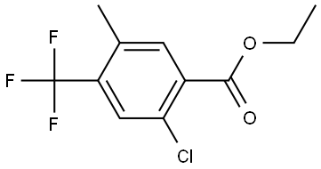 Ethyl 2-chloro-5-methyl-4-(trifluoromethyl)benzoate 结构式