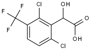 2,6-Dichloro-α-hydroxy-3-(trifluoromethyl)benzeneacetic acid 结构式