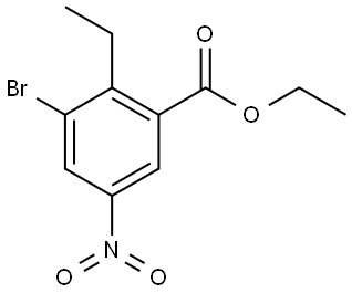 ethyl 3-bromo-2-ethyl-5-nitrobenzoate Structure