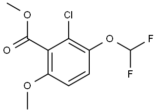 Methyl 2-chloro-3-(difluoromethoxy)-6-methoxybenzoate 结构式