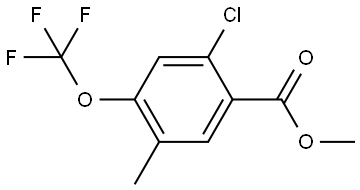 Methyl 2-chloro-5-methyl-4-(trifluoromethoxy)benzoate 结构式