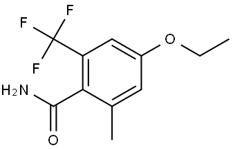 4-Ethoxy-2-methyl-6-(trifluoromethyl)benzamide 结构式