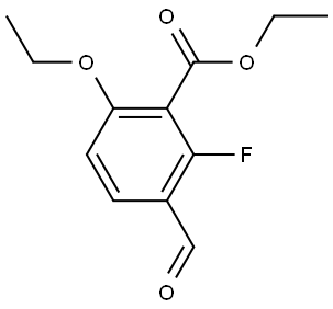 Ethyl 6-ethoxy-2-fluoro-3-formylbenzoate Struktur