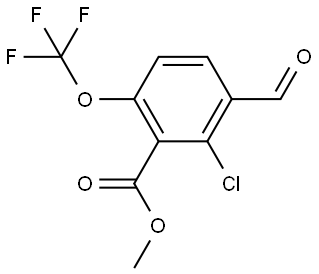 methyl 2-chloro-3-formyl-6-(trifluoromethoxy)benzoate Structure