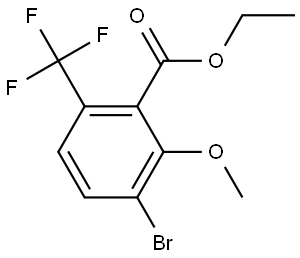 Ethyl 3-bromo-2-methoxy-6-(trifluoromethyl)benzoate 化学構造式