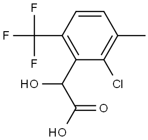 2-Chloro-α-hydroxy-3-methyl-6-(trifluoromethyl)benzeneacetic acid 结构式
