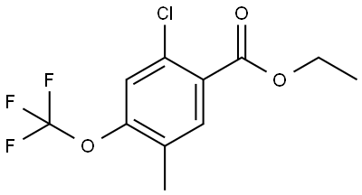 Ethyl 2-chloro-5-methyl-4-(trifluoromethoxy)benzoate,2703399-73-7,结构式