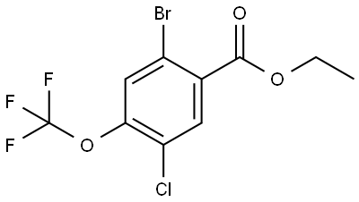 Ethyl 2-bromo-5-chloro-4-(trifluoromethoxy)benzoate 结构式
