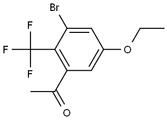 1-[3-Bromo-5-ethoxy-2-(trifluoromethyl)phenyl]ethanone Struktur