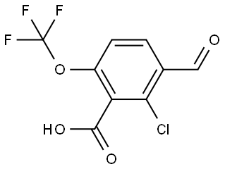 2-chloro-3-formyl-6-(trifluoromethoxy)benzoic acid Structure
