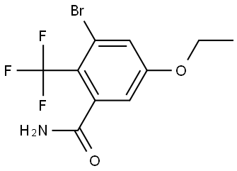 3-Bromo-5-ethoxy-2-(trifluoromethyl)benzamide Structure