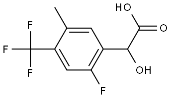 2-Fluoro-α-hydroxy-5-methyl-4-(trifluoromethyl)benzeneacetic acid 结构式