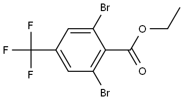 Ethyl 2,6-dibromo-4-(trifluoromethyl)benzoate 结构式