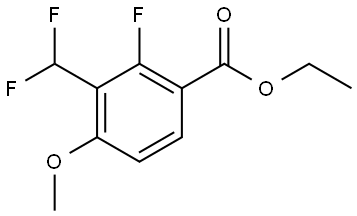 Ethyl 3-(difluoromethyl)-2-fluoro-4-methoxybenzoate 结构式