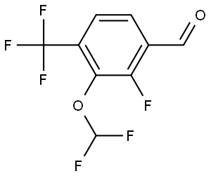 3-(difluoromethoxy)-2-fluoro-4-(trifluoromethyl)benzaldehyde Structure