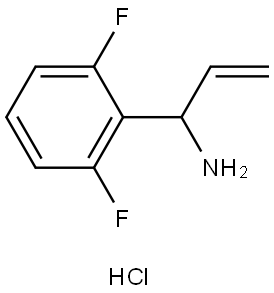 Benzenemethanamine, α-ethenyl-2,6-difluoro-, hydrochloride (1:1) Structure